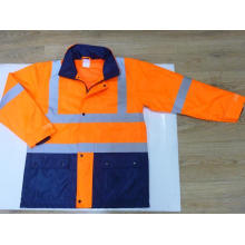 Two Tone Reflective Safety Rain Coat